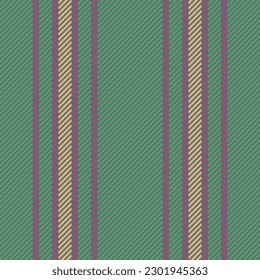 Seamless fabric background. Lines texture vertical. Textile pattern vector stripe in green and orange colors.