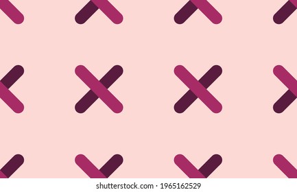 seamless fabric and background vector pattern drawn in x shape