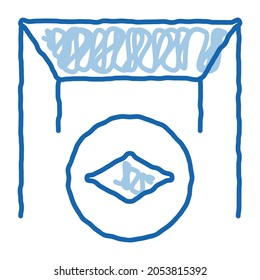 seamless fabric ceilings sketch icon vector. Hand drawn blue doodle line art seamless fabric ceilings sign. isolated symbol illustration