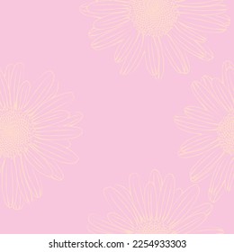 Tejido de flores de camomila sin fisuras Patrón, como ilustración. Suit para diseño de paquetes, fondo de pantalla, impresión de moda.