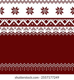 seamless fabric Christmas sweater pattern background. traditional knitted pattern vector winter style. wallpaper ,carpet ,clothing ,knitted pattern ,fabric ,embroidery ,textile. vector illustration