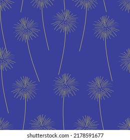 Seamless fabric of dandelion flowers design like ornament vector. Suit for package design, wallpaper, fashion print.