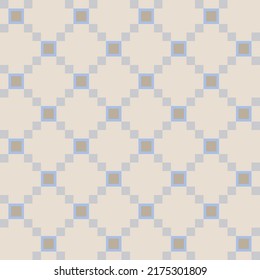Seamless fabric design like ornament vector. Grid and colourful style.
