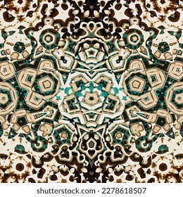Seamless Fabric Digital Background Shape Tile Concept Urban Antique Symmetrical Floral Template Art Monochrome Cover Textile Vintage Halftone Texture Design Simple Print Geometric Backdrop Pattern
