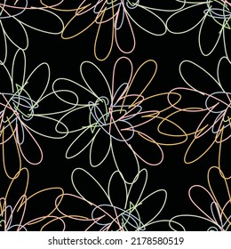 Tejido transparente del vector de patrón de línea floral, como el vector de ornamento. Suit para diseño de paquetes, fondo de pantalla, impresión de moda.