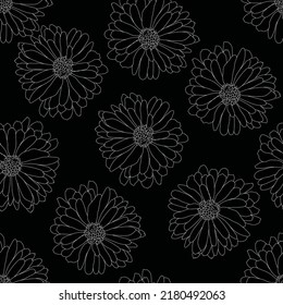 Seamless fabric of  floral Line Pattern Vector, like ornament vector. Suit for package design, wallpaper, fashion print.