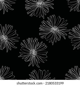 Seamless fabric of  floral Line Pattern Vector, like ornament vector. Suit for package design, wallpaper, fashion print.