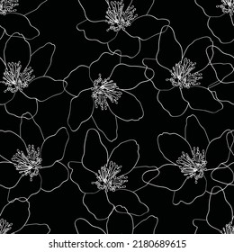 Seamless fabric of  floral Line Pattern Vector, like ornament vector. Suit for package design, wallpaper, fashion print.