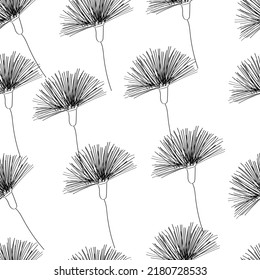 Seamless fabric of  floral Line Pattern Vector, like ornament vector. Suit for package design, wallpaper, fashion print.
