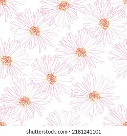 Tejido transparente del vector de patrón de línea floral, como el vector de ornamento. Suit para diseño de paquetes, fondo de pantalla, impresión de moda.