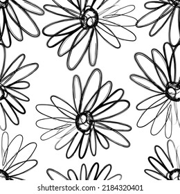 Seamless fabric of  floral Line Pattern Vector, like ornament vector. Suit for package design, wallpaper, fashion print.