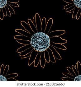 Seamless fabric of  floral Line Pattern Vector, like ornament vector. Suit for package design, wallpaper, fashion print.