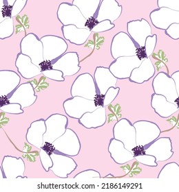 Seamless fabric of  floral Line Pattern Vector, like ornament vector. Suit for package design, wallpaper, fashion print.