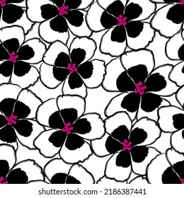 Seamless fabric of  floral Line Pattern Vector, like ornament vector. Suit for package design, wallpaper, fashion print.