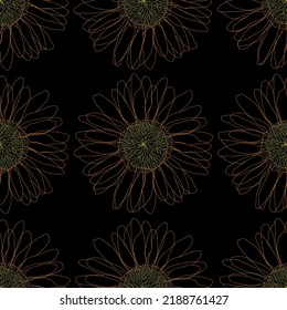 Seamless fabric of  floral Line Pattern Vector, like ornament vector. Suit for package design, wallpaper, fashion print.