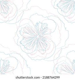 Seamless fabric of  floral Line Pattern Vector, like ornament vector. Suit for package design, wallpaper, fashion print.