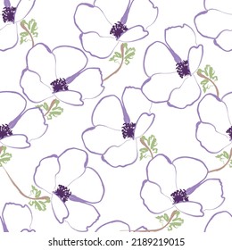 Seamless fabric of  floral Line Pattern Vector, like ornament vector. Suit for package design, wallpaper, fashion print.