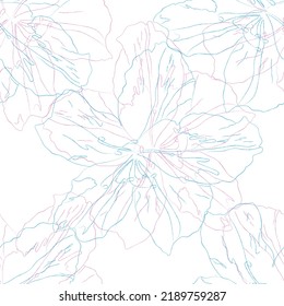 Seamless fabric of  floral Line Pattern Vector, like ornament vector. Suit for package design, wallpaper, fashion print.