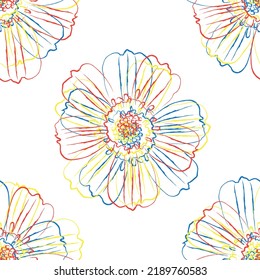 Seamless fabric of  floral Line Pattern Vector, like ornament vector. Suit for package design, wallpaper, fashion print.