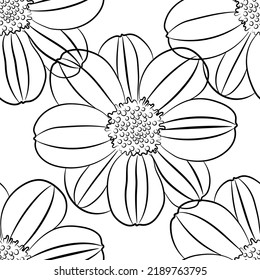 Seamless fabric of  floral Line Pattern Vector, like ornament vector. Suit for package design, wallpaper, fashion print.