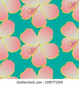Seamless fabric of floral Line Pattern Vector, like ornament vector. Suit for package design, wallpaper, fashion print.