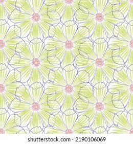 Nahtlose Gewebe aus Blumenmuster-Muster Vektor, wie Ziervektor. Geeignet für Paket-Design, Bildschirmhintergrund, Modedruck.