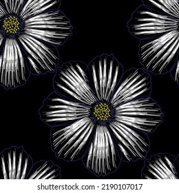 Tejido transparente del vector de patrón de línea floral, como el vector de ornamento. Suit para diseño de paquetes, fondo de pantalla, impresión de moda.
