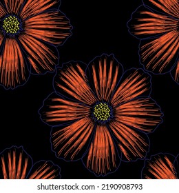 Nahtlose Gewebe aus Blumenmuster-Muster Vektor, wie Ziervektor. Geeignet für Paket-Design, Bildschirmhintergrund, Modedruck.