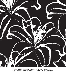 Seamless fabric of  floral Line Pattern Vector, like ornament vector. Suit for package design, wallpaper, fashion print.