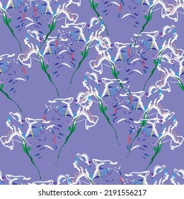 Seamless fabric of  floral Line Pattern Vector, like ornament vector. Suit for package design, wallpaper, fashion print.
