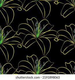 Seamless fabric of  floral Line Pattern Vector, like ornament vector. Suit for package design, wallpaper, fashion print.