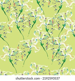 Seamless fabric of  floral Line Pattern Vector, like ornament vector. Suit for package design, wallpaper, fashion print.