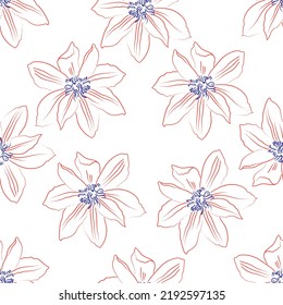 Tejido transparente del vector de patrón de línea floral, como el vector de ornamento. Suit para diseño de paquetes, fondo de pantalla, impresión de moda.