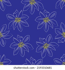 Seamless fabric of  floral Line Pattern Vector, like ornament vector. Suit for package design, wallpaper, fashion print.