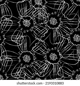Tejido transparente del vector de patrón de línea floral, como el vector de ornamento. Suit para diseño de paquetes, fondo de pantalla, impresión de moda.
