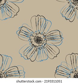 Nahtlose Gewebe aus Blumenmuster-Muster Vektor, wie Ziervektor. Geeignet für Paket-Design, Bildschirmhintergrund, Modedruck.