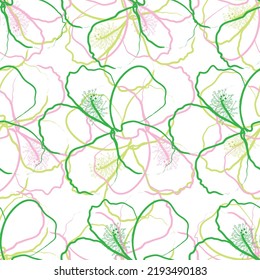 Seamless fabric of  floral Line Pattern Vector, like ornament vector. Suit for package design, wallpaper, fashion print.