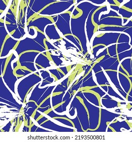 Seamless fabric of floral Line Pattern Vector, like ornament vector. Suit for package design, wallpaper, fashion print.