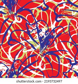Seamless fabric of floral Line Pattern Vector, like ornament vector. Suit for package design, wallpaper, fashion print.