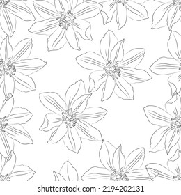 Seamless fabric of  floral Line Pattern Vector, like ornament vector. Suit for package design, wallpaper, fashion print.