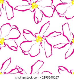 Seamless fabric of  floral Line Pattern Vector, like ornament vector. Suit for package design, wallpaper, fashion print.