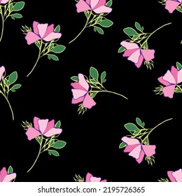 Seamless fabric of floral Line Pattern Vector, like ornament vector. Suit for package design, wallpaper, fashion print.