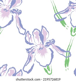 Seamless fabric of  floral Line Pattern Vector, like ornament vector. Suit for package design, wallpaper, fashion print.