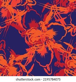 Seamless fabric of  floral Line Pattern Vector, like ornament vector. Suit for package design, wallpaper, fashion print.