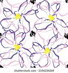 Nahtlose Gewebe aus Blumenmuster-Muster Vektor, wie Ziervektor. Geeignet für Paket-Design, Bildschirmhintergrund, Modedruck.