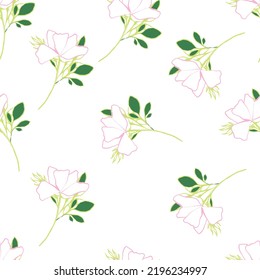 Seamless fabric of  floral Line Pattern Vector, like ornament vector. Suit for package design, wallpaper, fashion print.