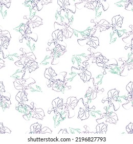 Seamless fabric of  floral Line Pattern Vector, like ornament vector. Suit for package design, wallpaper, fashion print.