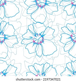 Tejido transparente del vector de patrón de línea floral, como el vector de ornamento. Suit para diseño de paquetes, fondo de pantalla, impresión de moda.