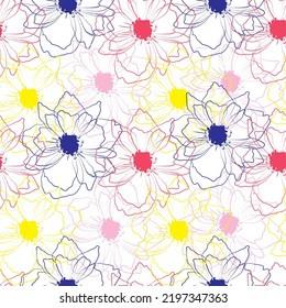 Tejido transparente del vector de patrón de línea floral, como el vector de ornamento. Suit para diseño de paquetes, fondo de pantalla, impresión de moda.