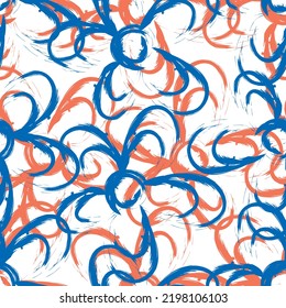 Seamless fabric of  floral Line Pattern Vector, like ornament vector. Suit for package design, wallpaper, fashion print.